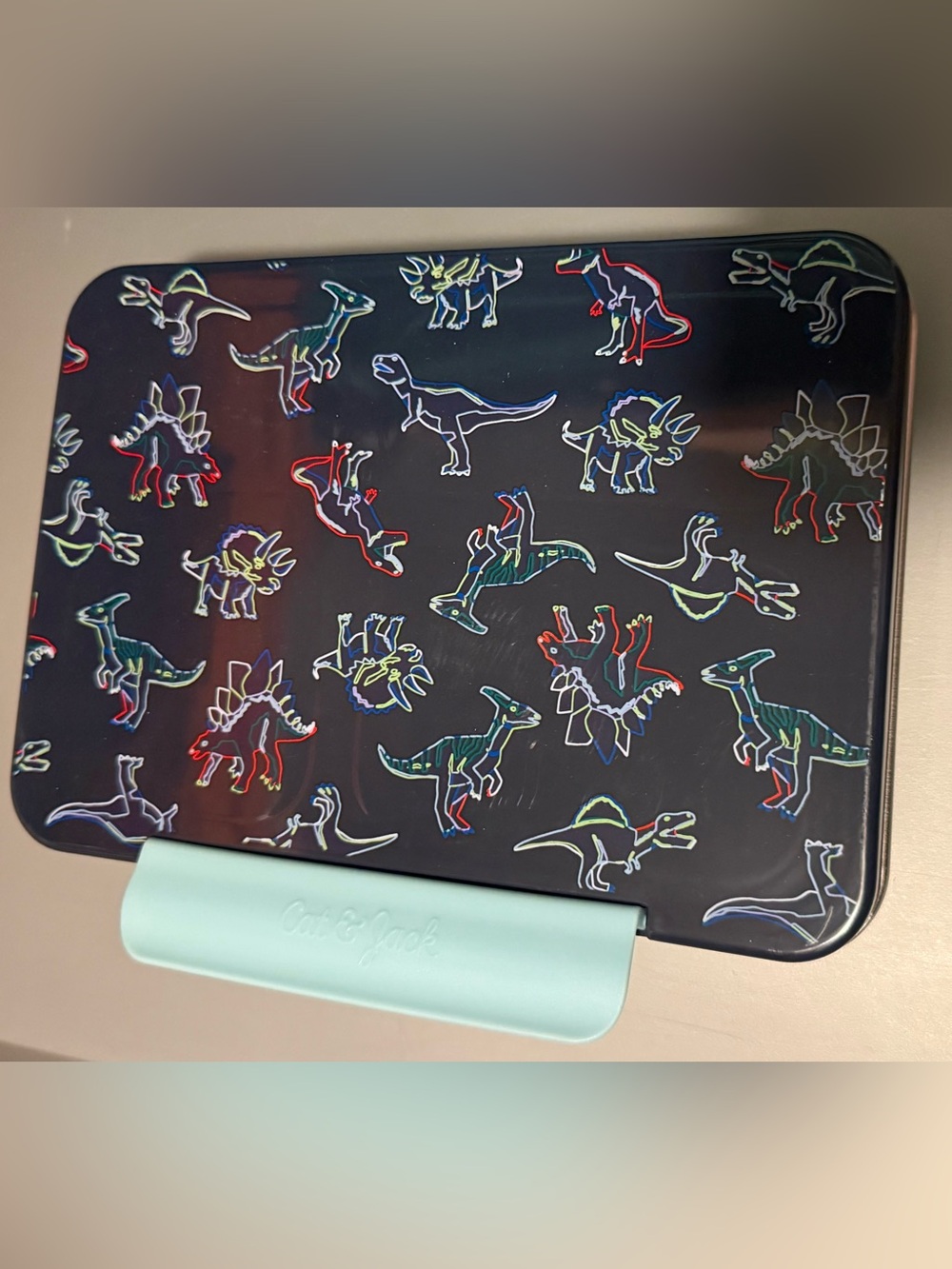 Cat & Jack Stainless Steel Bento Tray with Mint Accent